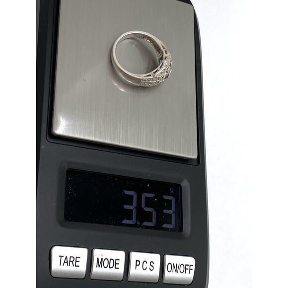 925 NV Ring Sterling Silver Ruby Cubic Zirconium Size 7.5 - Picture 12 of 12